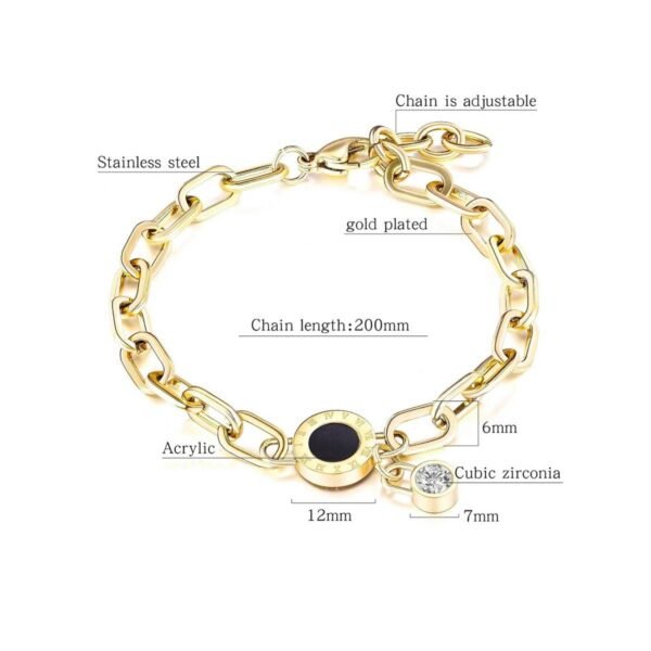 Studded Roman Numerals Bracelet - Image 4