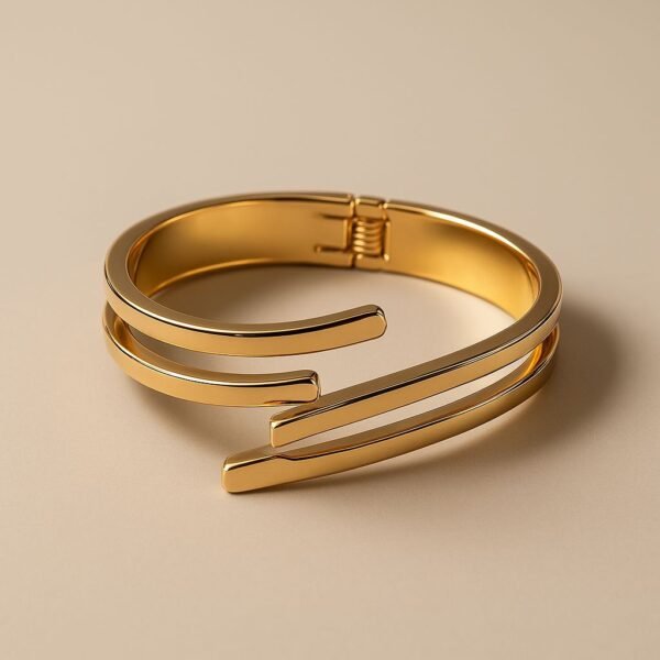 Elegant gold cuff bracelet