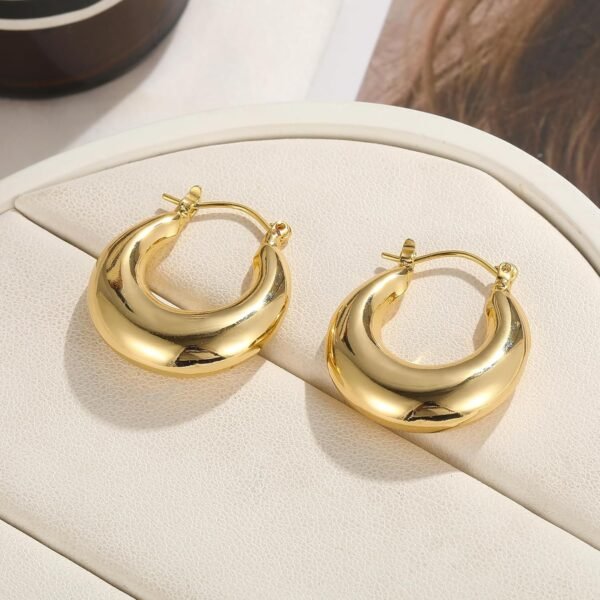 Gold Hoop elegant Ear-rings - Image 5