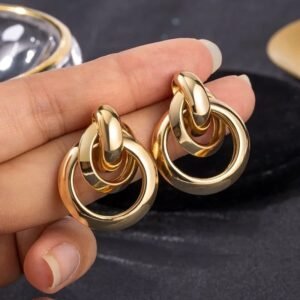 Golden Knot Hoops Ear-rings