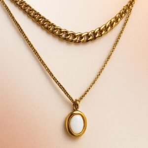 Gold Chain Necklace Set