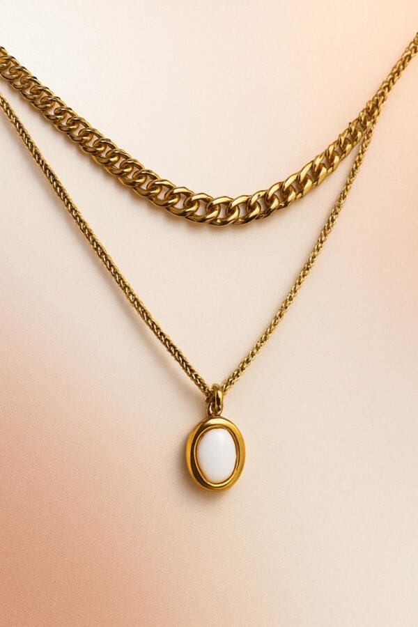 Gold Chain Necklace Set