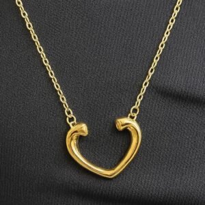 Gold heart Shape Chain Necklace