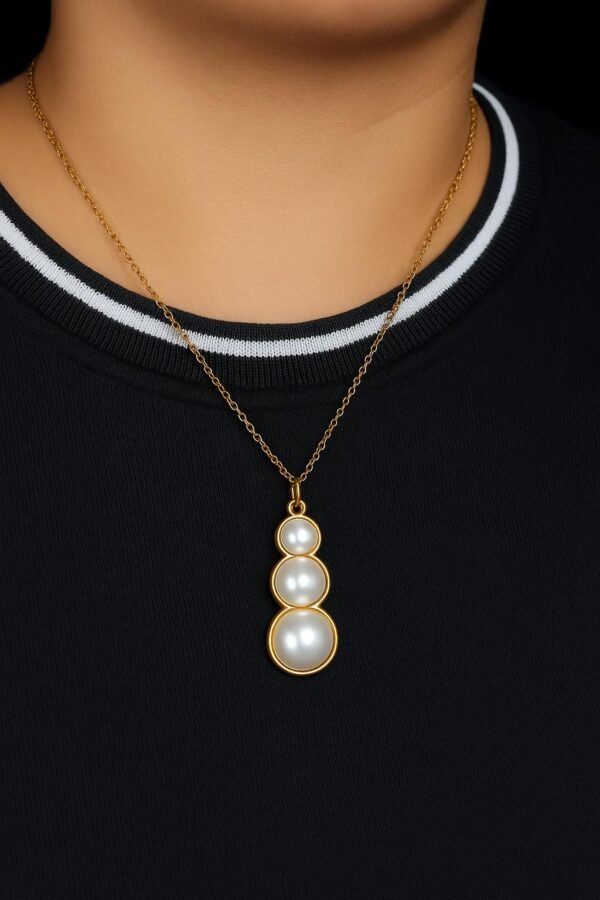 Elegant Pearl Pendant Necklace with Earrings