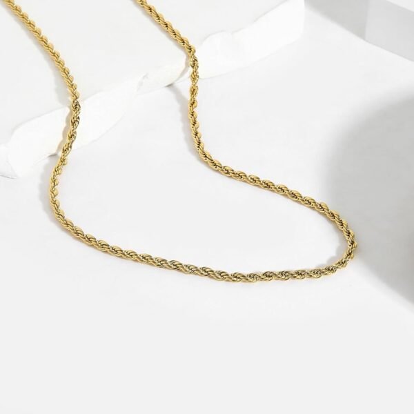 Gold Hollow Rope design chain - Image 3