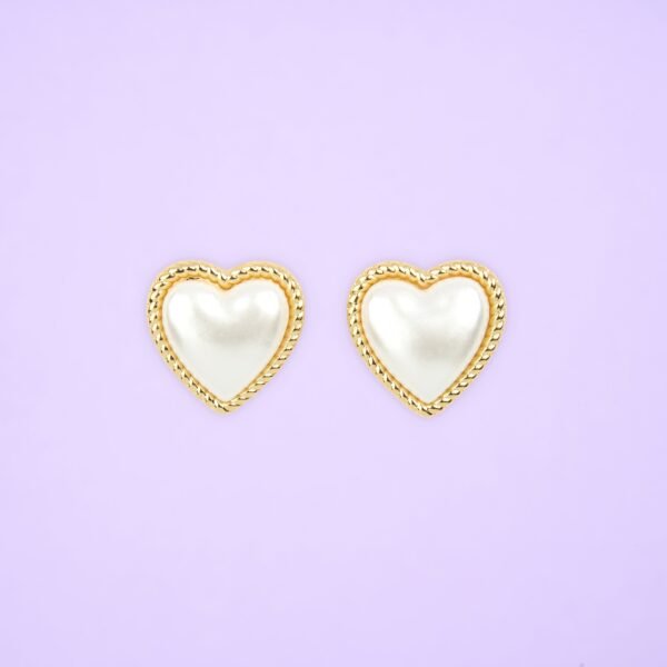 Heart Pearl shape Ear-rings
