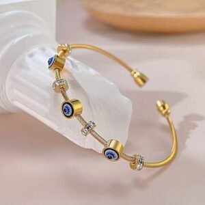 Evil Eye Elegant cuff bracelet