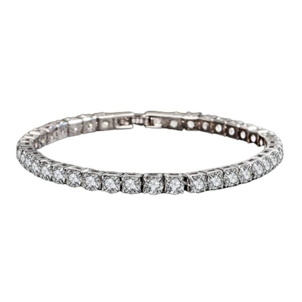 Diamond Square Tennis Bracelet - Image 3