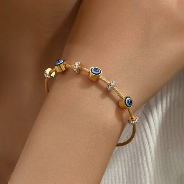 Evil Eye Elegant cuff bracelet - Image 4