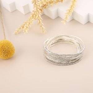 Stretchable Zirconia Bracelet Set of 12 Piece