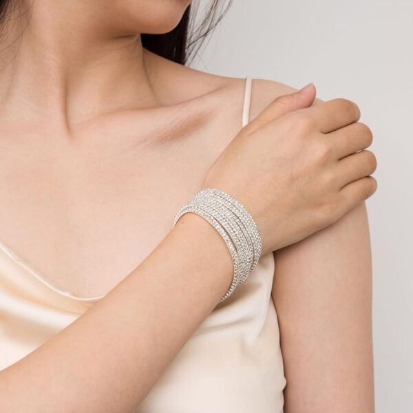 Stretchable Zirconia Bracelet Set of 12 Piece - Image 6