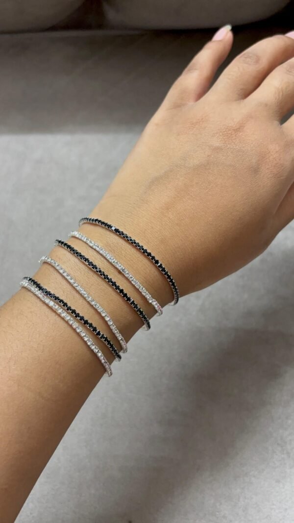 Stretchable Zirconia Bracelet Set of 12 Piece - Image 7