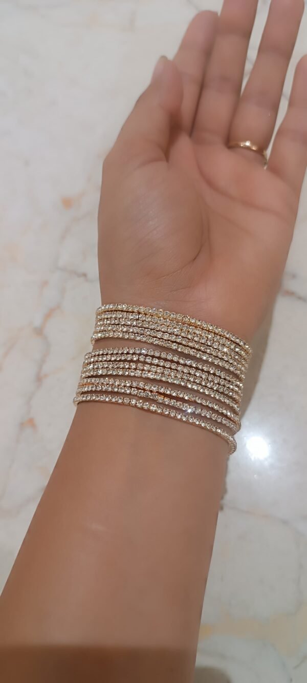 Stretchable Zirconia Bracelet Set of 12 Piece - Image 8