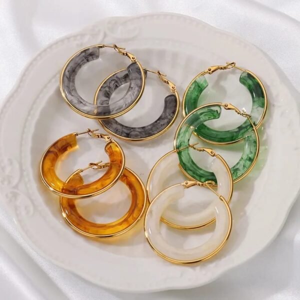 Crystal Hoop Ear-rings - Image 2