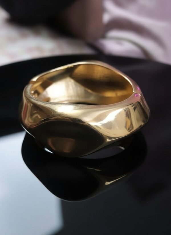 Bold Wave Cuff Bracelet - Image 3