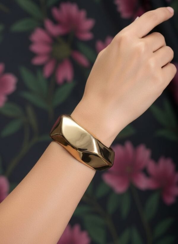 Bold Wave Cuff Bracelet